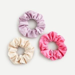 J.Crew Three-pack of wide cotton scrunchies NWT